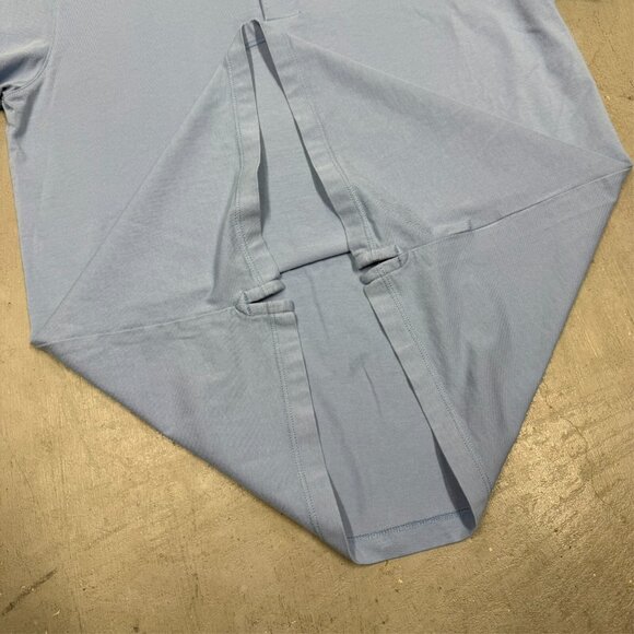 Patrick Assaraf Pima Cotton Polo Shirt Stretch Fabric Made in Peru Blue Small - Picture 6 of 7